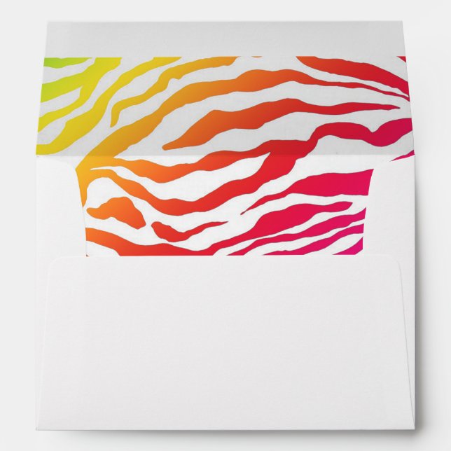 Rainbow Zebra Envelope (Back (Bottom))