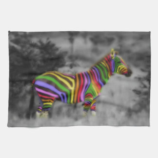 Rainbow Zebra Kitchen Towel