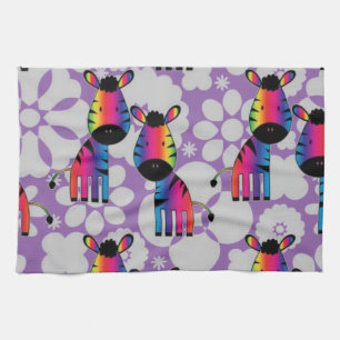 Rainbow Zebra Kitchen Towel