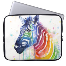 Rainbow Zebra Laptop Case