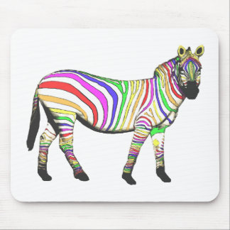 Rainbow Zebra Mouse Pad