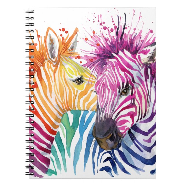 Rainbow Zebra Notebook (Front)