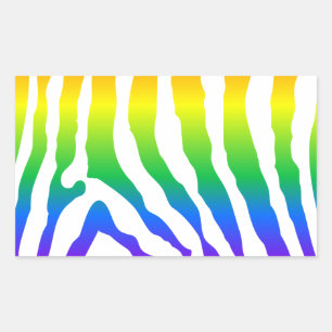 Rainbow Zebra Pattern Sticker