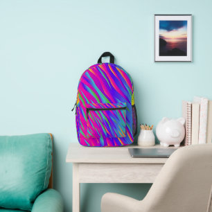 Rainbow Zebra Printed Backpack