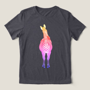 Rainbow Zebra   Show Your Stripes! Customizable Tri-Blend Shirt