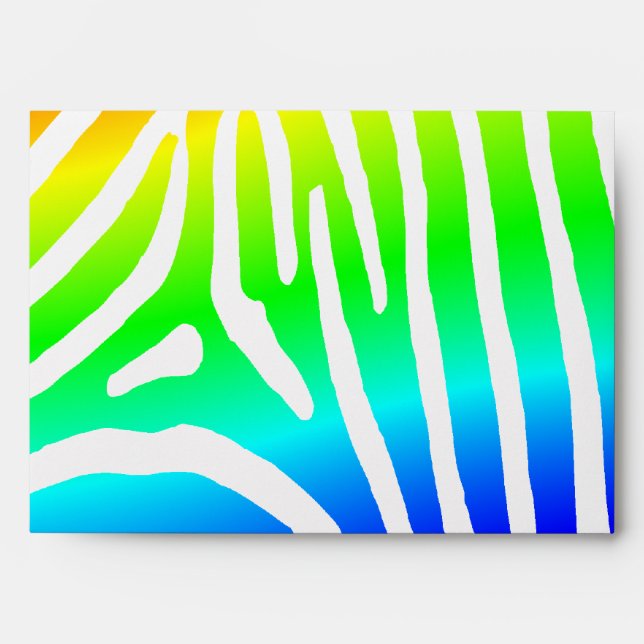 Rainbow Zebra Stripes Envelope (Front)