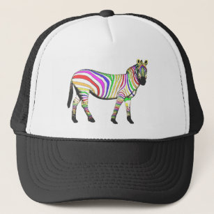 Rainbow Zebra Trucker Hat