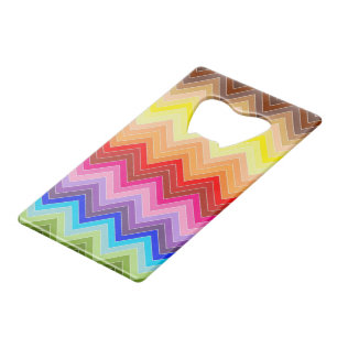 Rainbow Zig Zag Credit Card Bottle Opener