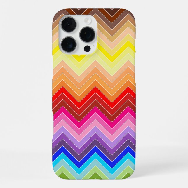 Rainbow Zig Zag iPhone Case (Back)