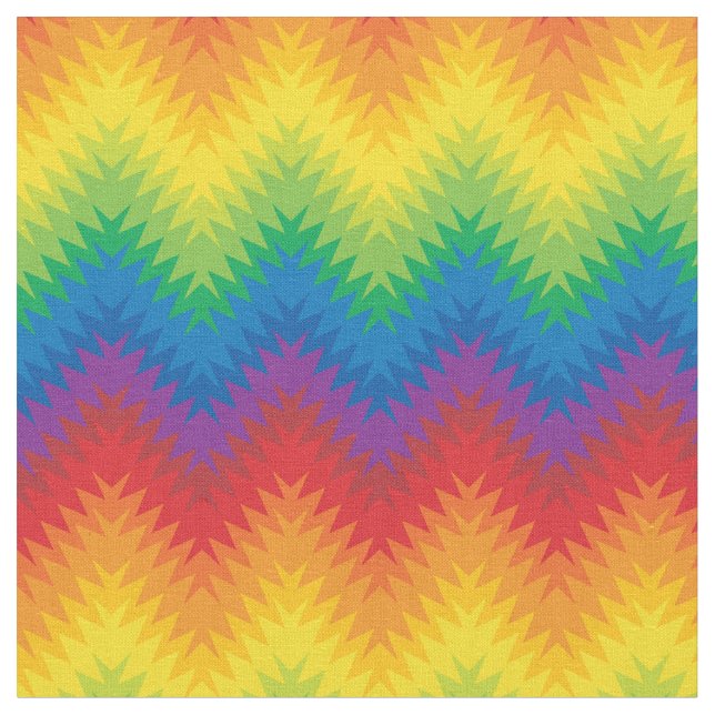 Rainbow ZigZag Fabric (Close Up)