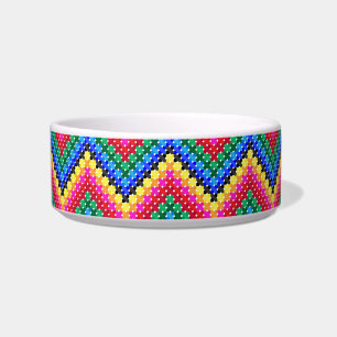 Rainbow zigzag pattern bowl