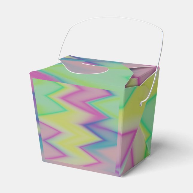 Rainbow Zigzags     Favor Box (Front Side)