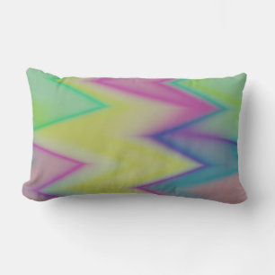Rainbow Zigzags   Lumbar Pillow