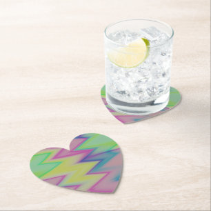 Rainbow Zigzags    Paper Coaster