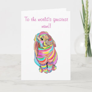 Rainbowbunny Mother's day card