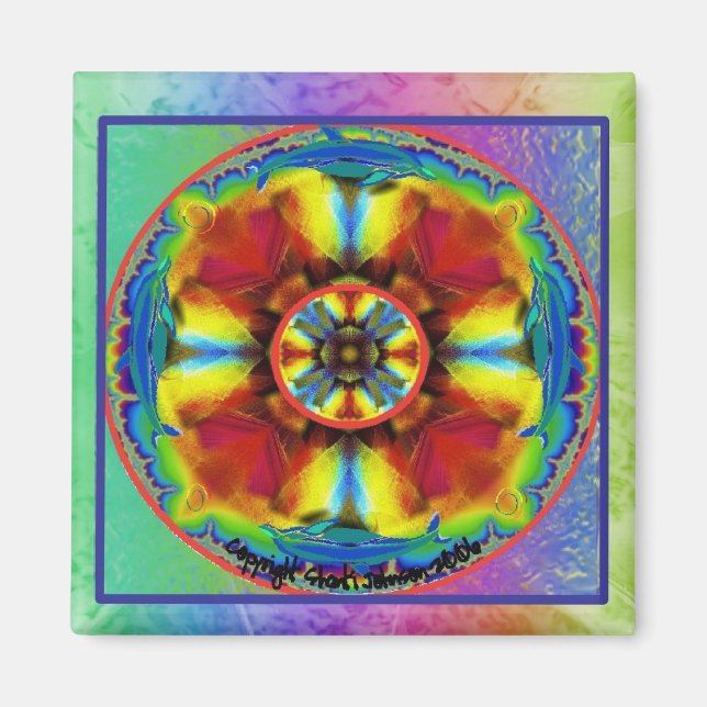 rainbowchakramandala2 magnet (Front)