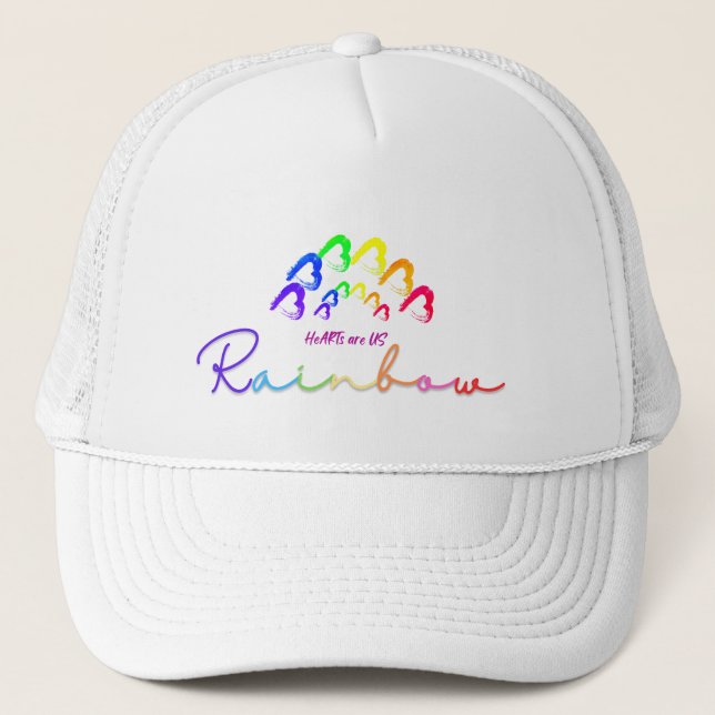 RainbowHearts  Trucker Hat  (Front)