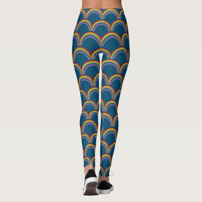 RainbowJapanese Fan 2021 Olympics Leggings (Back)