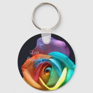 rainbowrose, LoveEqually Keychain