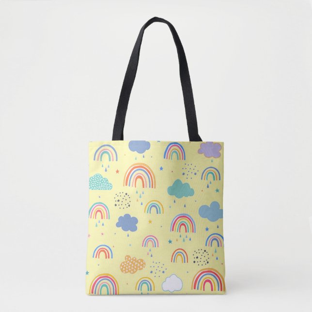 Rainbows and clouds tote bag (Front)
