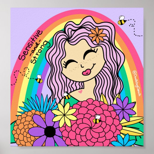 Rainbows and Flowers Poster (Front)