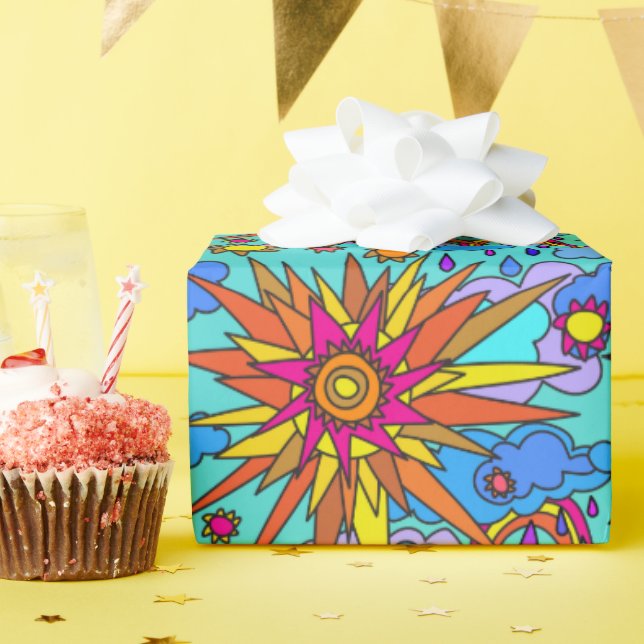 Rainbows and Sunshine Wrapping Paper (Birthday Party)