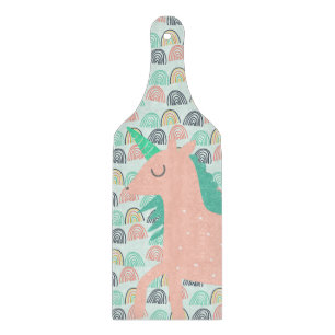 Rainbows and Unicorns Cutting Board