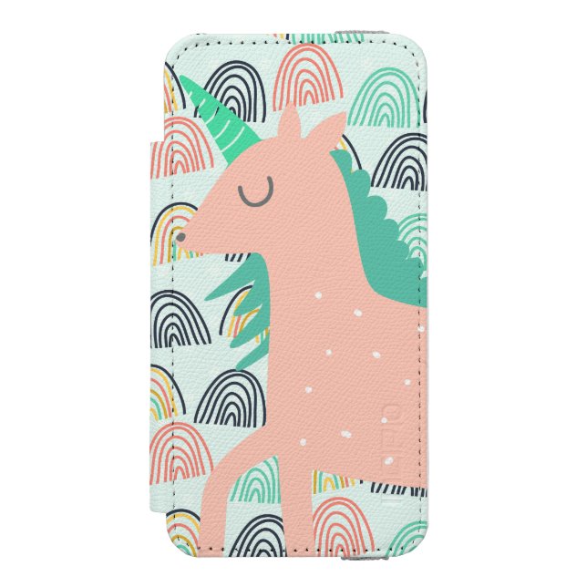 Rainbows and Unicorns Incipio iPhone Wallet Case (Folio Front)
