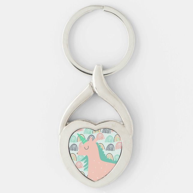 Rainbows and Unicorns Keychain (Front)