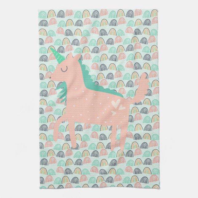 Rainbows and Unicorns Kitchen Towel (Vertical)