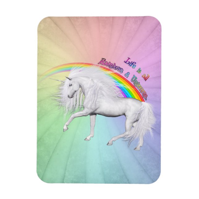Rainbows and Unicorns Magnet (Vertical)