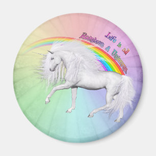 Rainbows and Unicorns Magnet