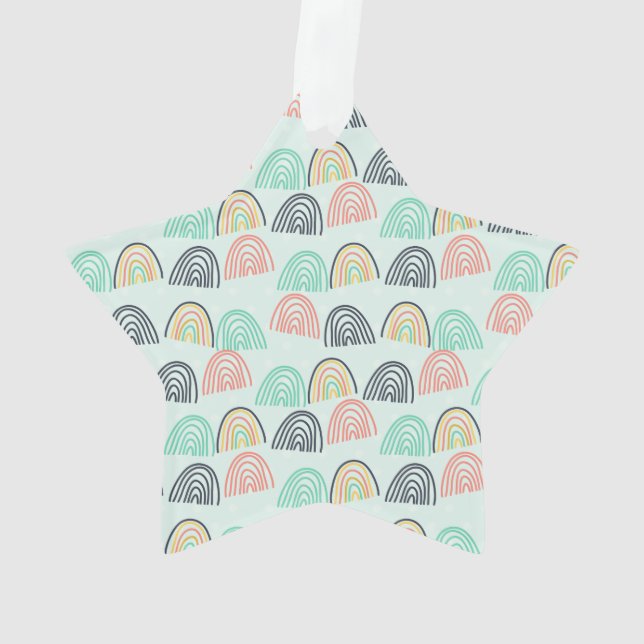 Rainbows and Unicorns Ornament (Back)