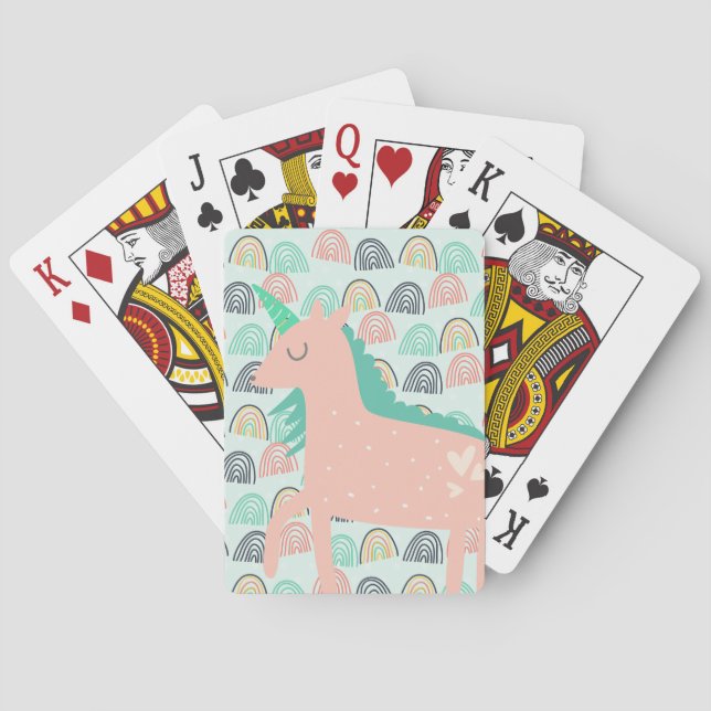 Rainbows and Unicorns Playing Cards (Back)