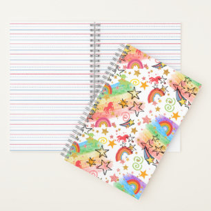 rainbows and unicorns spiral notebook/journal notebook