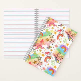 rainbows and unicorns spiral notebook/journal notebook