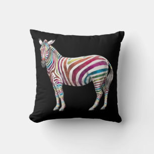 Rainbows and Zebras Throw Pillow