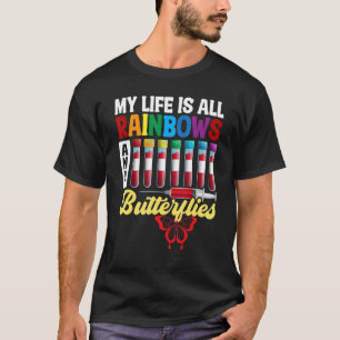 Rainbows Butterflies Phlebotomist Women's Phleboto T-Shirt