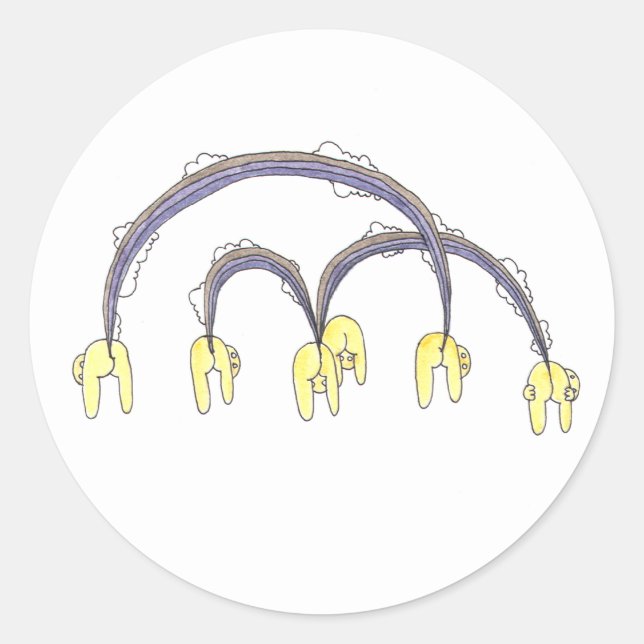 Rainbows Classic Round Sticker (Front)