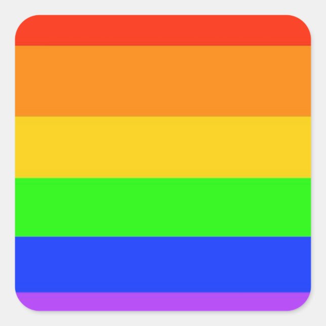 Rainbows Everywhere! Square Sticker (Front)