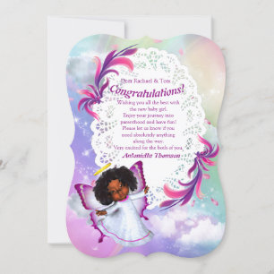 Rainbows, Fluffy Clouds & Butterfly Congrats card