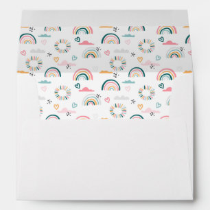 Rainbows & Hearts Pattern Envelope