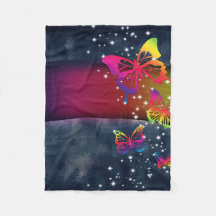 Rainbows n Butterflies Fleece Blanket