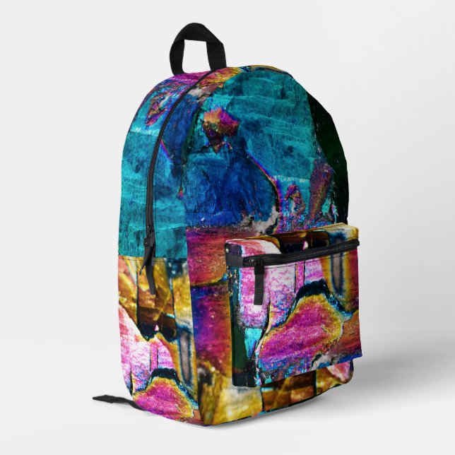 Rainbows of Stone  Printed Backpack (Back Corner Left)