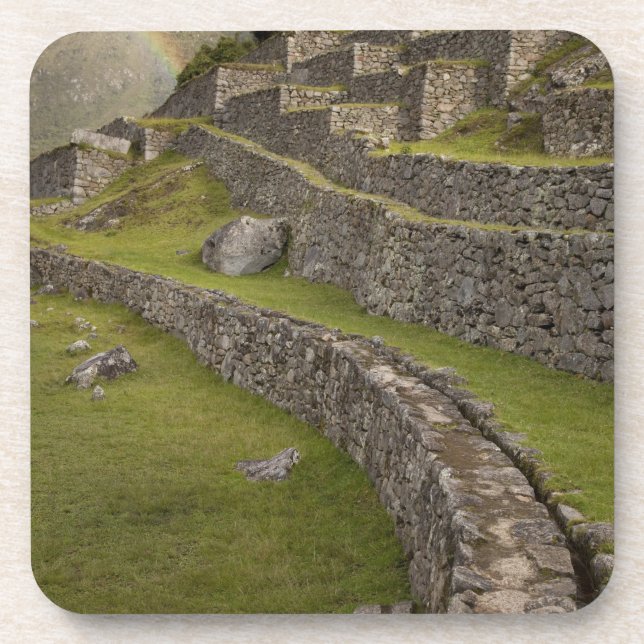 Rainbows over the agricultural terraces, Machu Coaster (Front)