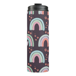 Rainbows & Raindrops: Scandinavian Seamless Thermal Tumbler