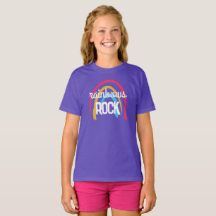 Rainbows Rock Girls' T-Shirt
