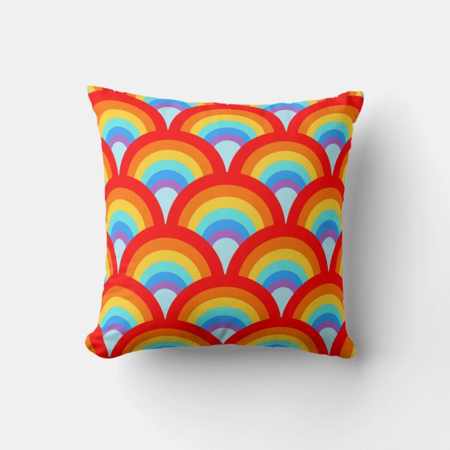 Rainbows Throw Pillow (Front)