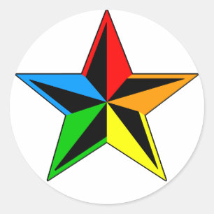 rainbowstarz. classic round sticker