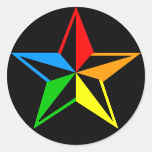rainbowstarz. classic round sticker